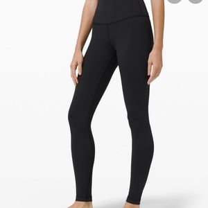 Lululemon Wunder Under leggings 28in, Black, Size 8
